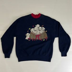 Vtg Gopher Sport Bag of Dalmatians Crewneck Sweatshirt Blue Women’s L USA